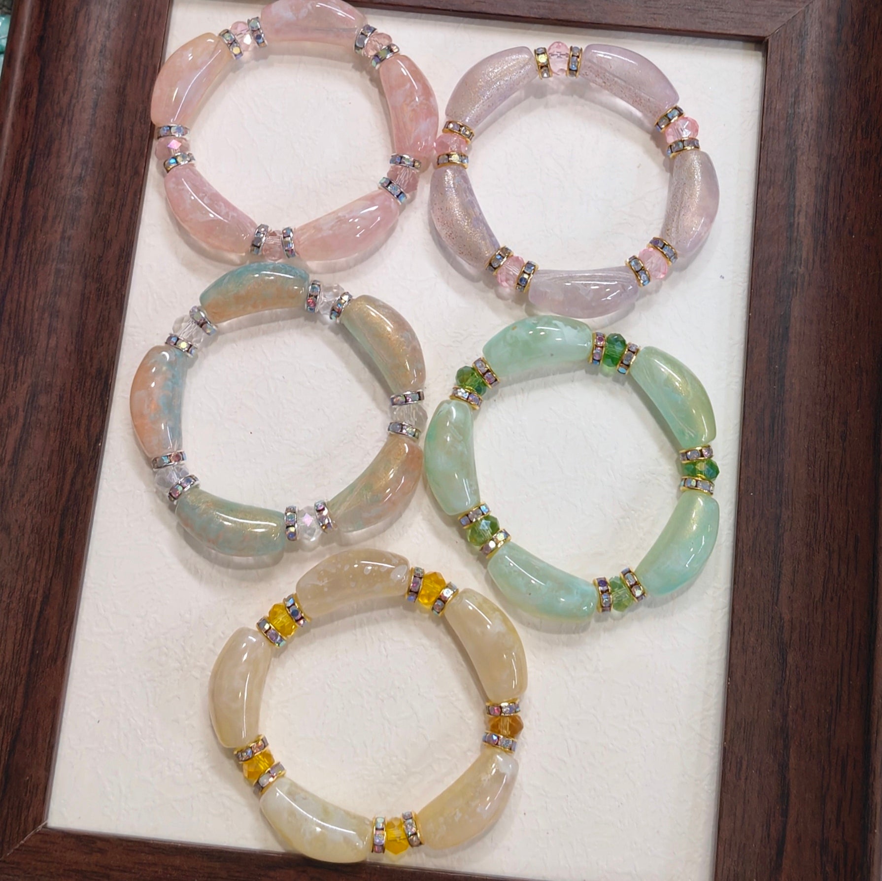 ✨【NEW】Gold Flake Curved Tube | Glass Beads For DIY Handmade Jewelry Craft Supplies
