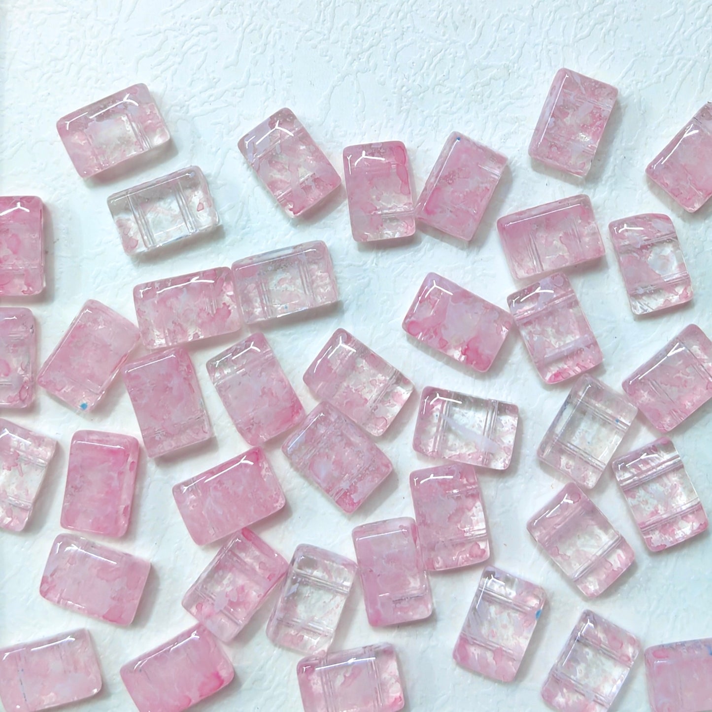 ✨【NEW】Ink Wash Slab | Double Hole Glass Beads for DIY Handmade Jewelry Crafts