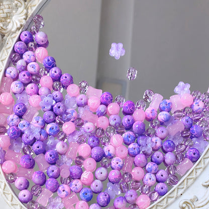 💜【NEW】Orchid Blush | Pink Purple Mixed Glass Bead Set For DIY Handmade Jewelry