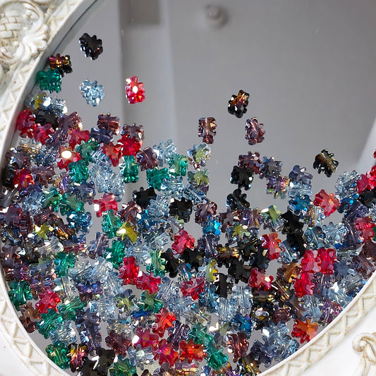 🖤【NEW】Midnight Spark Bear | Faceted Glass Bear Beads For DIY Handmade Jewelry Crafting