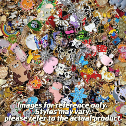 ✨【NEW】Mixed Variety Alloy Charms Bulk | Pre-Drilled Pendants for DIY Bracelet, Keychain & Jewelry Craft Making