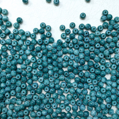 ✨【NEW】6mm Paint Splash Glass Bead Mix DIY Bracelet Making Supplies