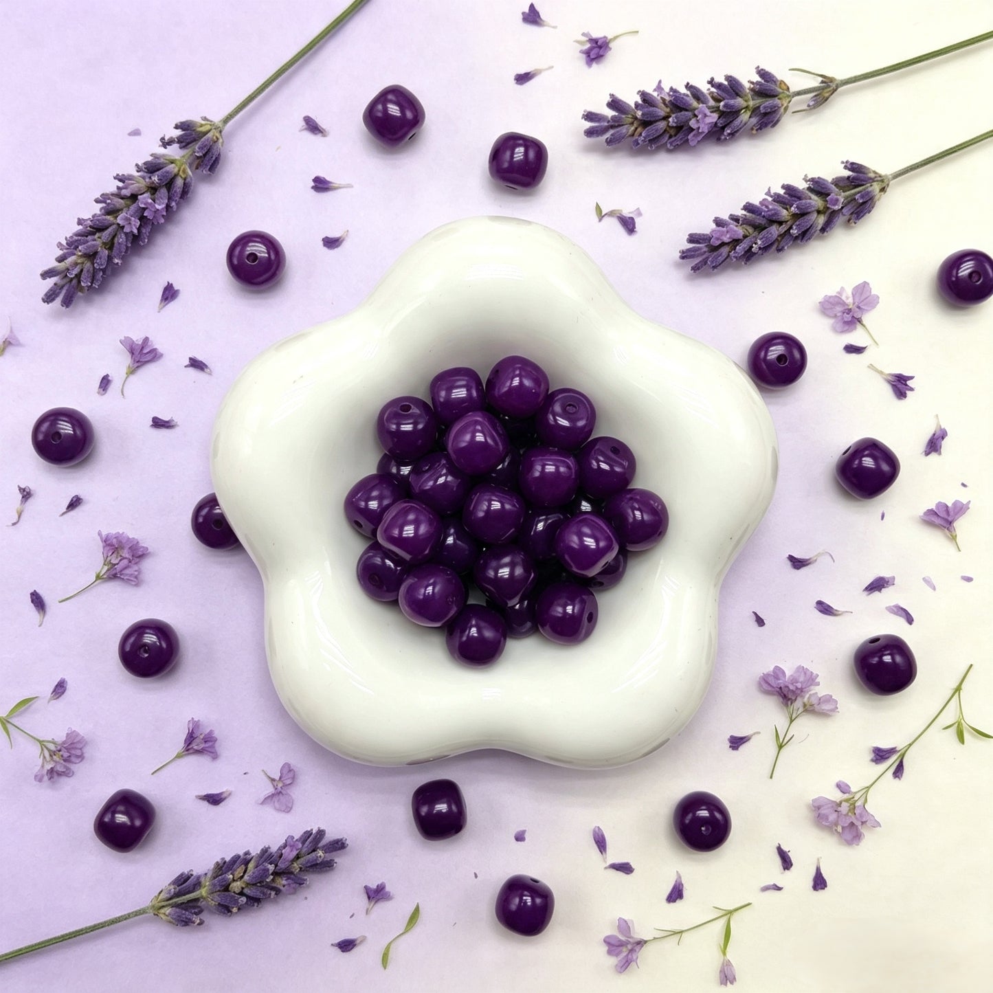[NEW] K99-9*10mm Rich Purple Barrel Bodhi|for Bracelet & Jewelry DIY making