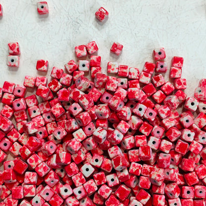 🌈【NEW】Speckle Confetti Cube | Multicolored Speckled Square Dyed Polished Stone Bead Mix For Bohemian DIY Jewelry Making