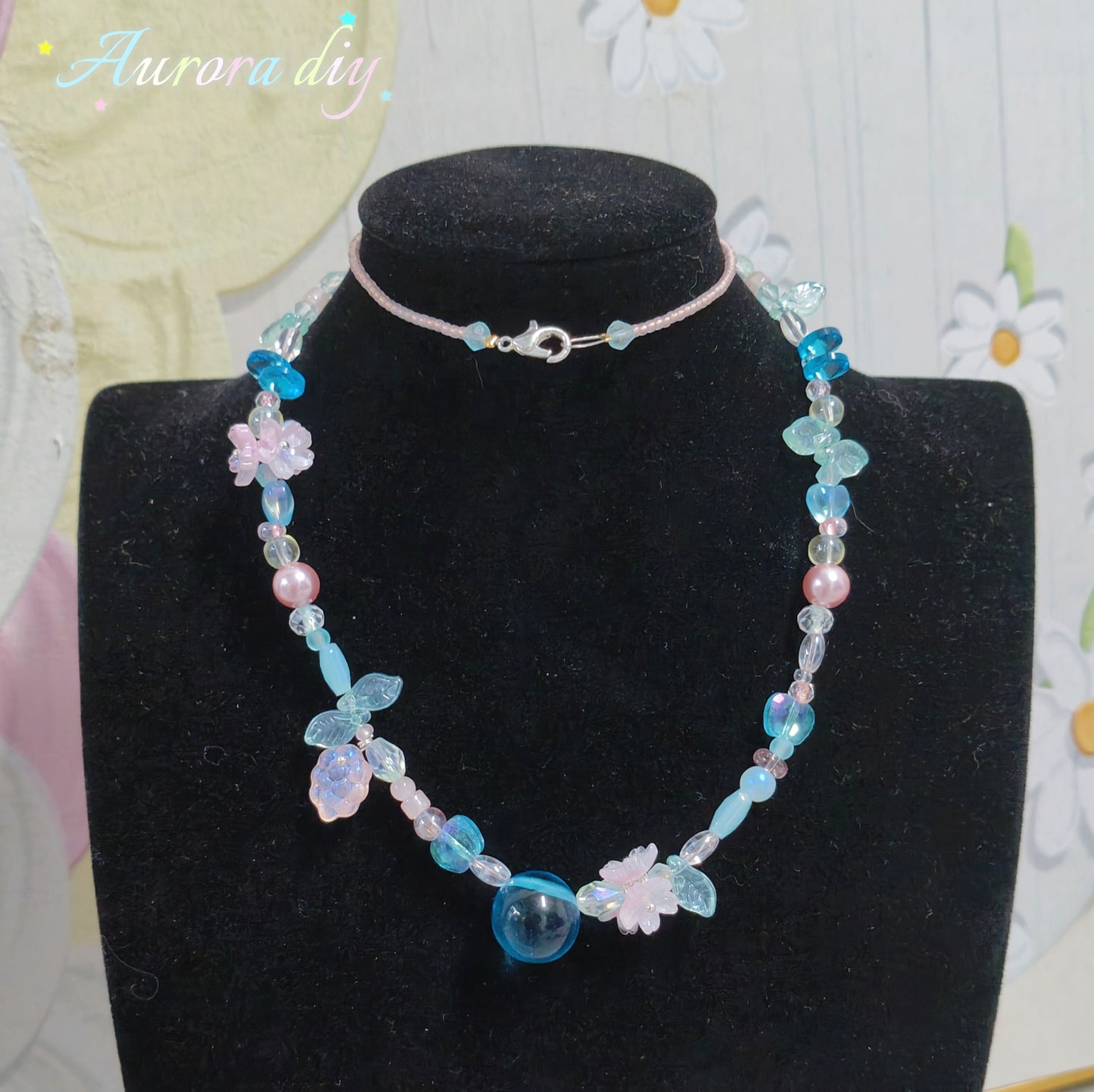 ✨【NEW】Seed Bead-Aqua Bloom | with One Free Large Size Top Drilled Glass Bead