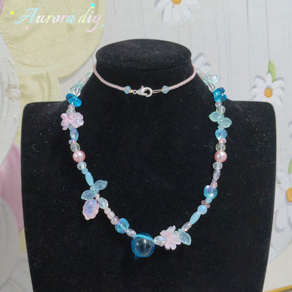 ✨【NEW】Seed Bead-Aqua Bloom | with One Free Large Size Top Drilled Glass Bead