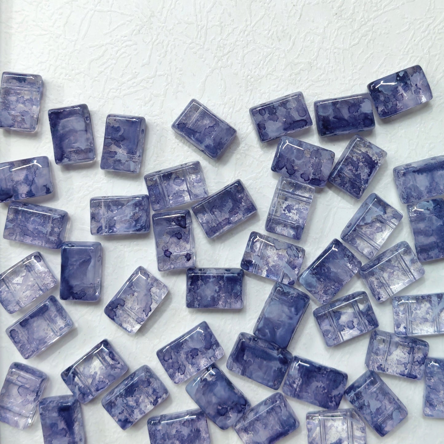 ✨【NEW】Ink Wash Slab | Double Hole Glass Beads for DIY Handmade Jewelry Crafts