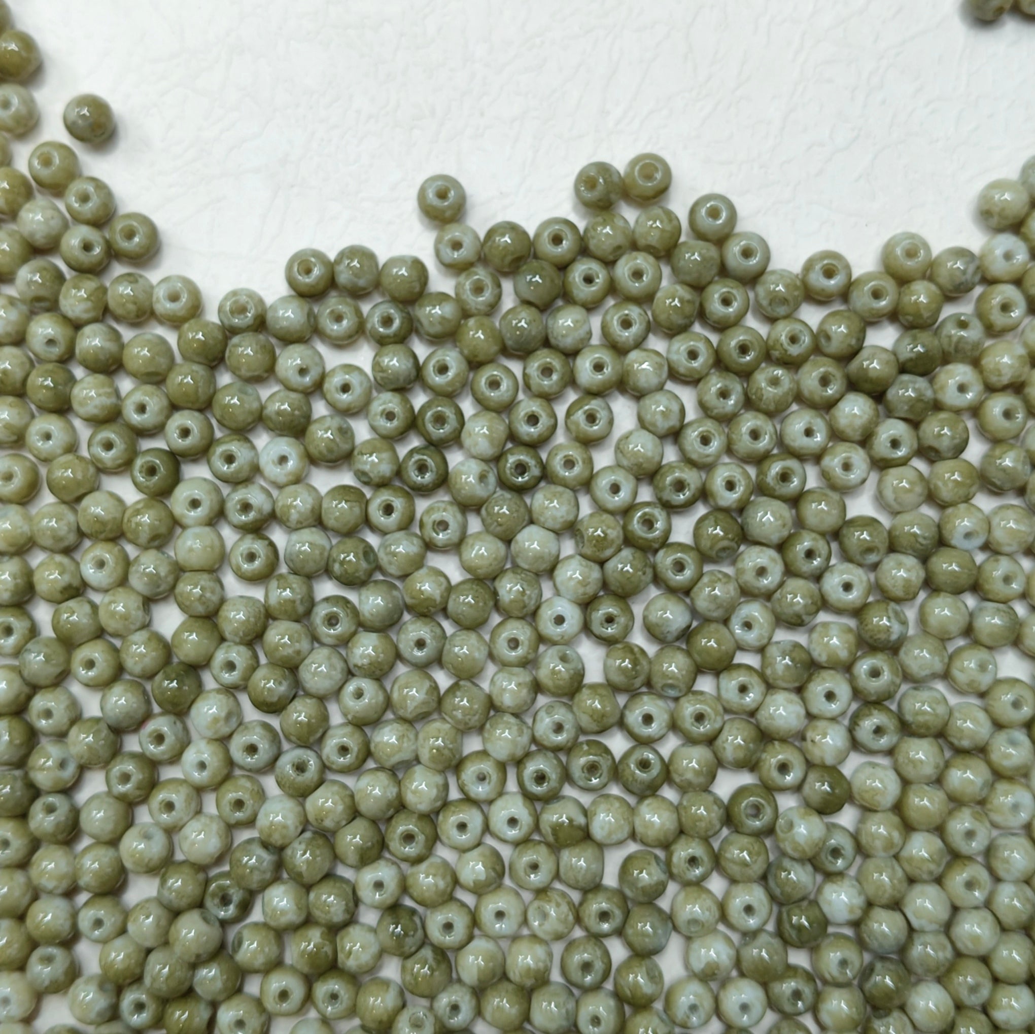 ✨【NEW】6mm Paint Splash Glass Bead Mix DIY Bracelet Making Supplies