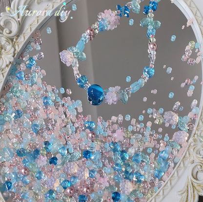 ✨【NEW】Seed Bead-Aqua Bloom | with One Free Large Size Top Drilled Glass Bead
