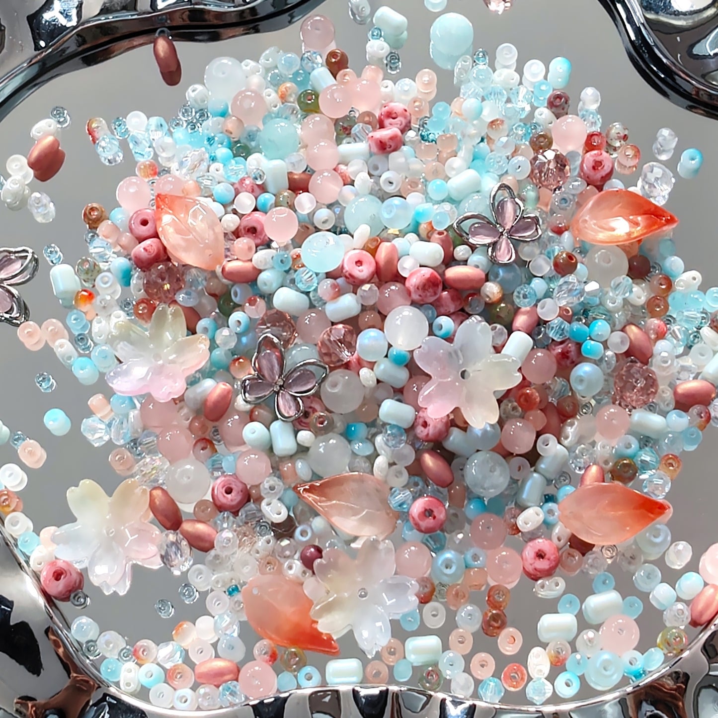 ✨【NEW】Seed Bead-Aqua Floral