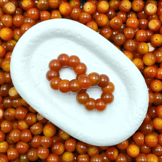 🧡[NEW] F55-14.5mm Terra Amber Garlic Bodhi | for Bracelet & Jewelry DIY making