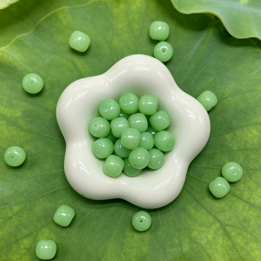 [NEW] K77-11*12mm Jade Green Barrel Bodhi|for Bracelet & Jewelry DIY making