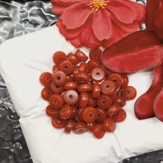 [NEW] E11-3*7mm Vermilion Tangerine Bodhi Spacer