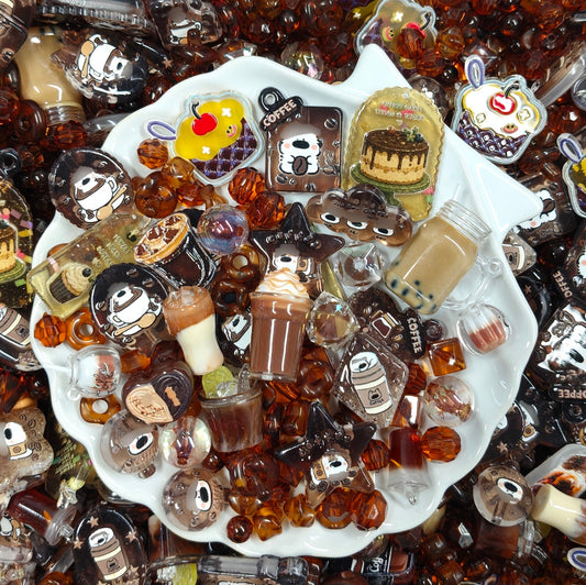 🤎【NEW】Mocha Latte | Coffee Dessert Acrylic Beads & Charms Set For DIY Handmade Jewelry