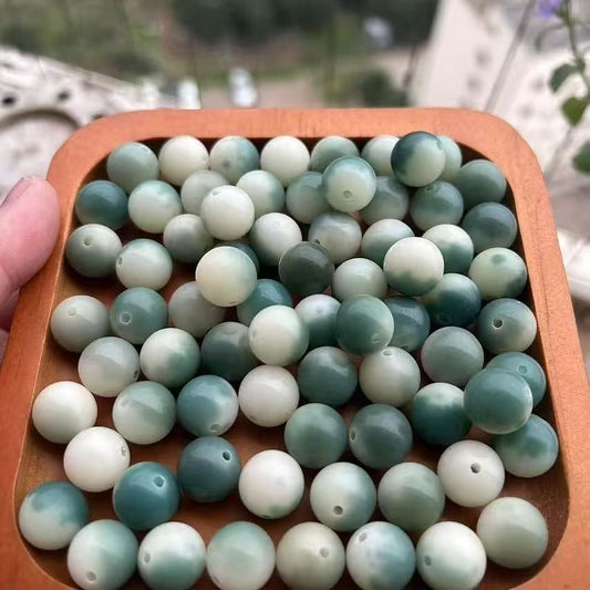 [B1G1] H34-11.5mm Milky Cyan Gradient Round Bodhi