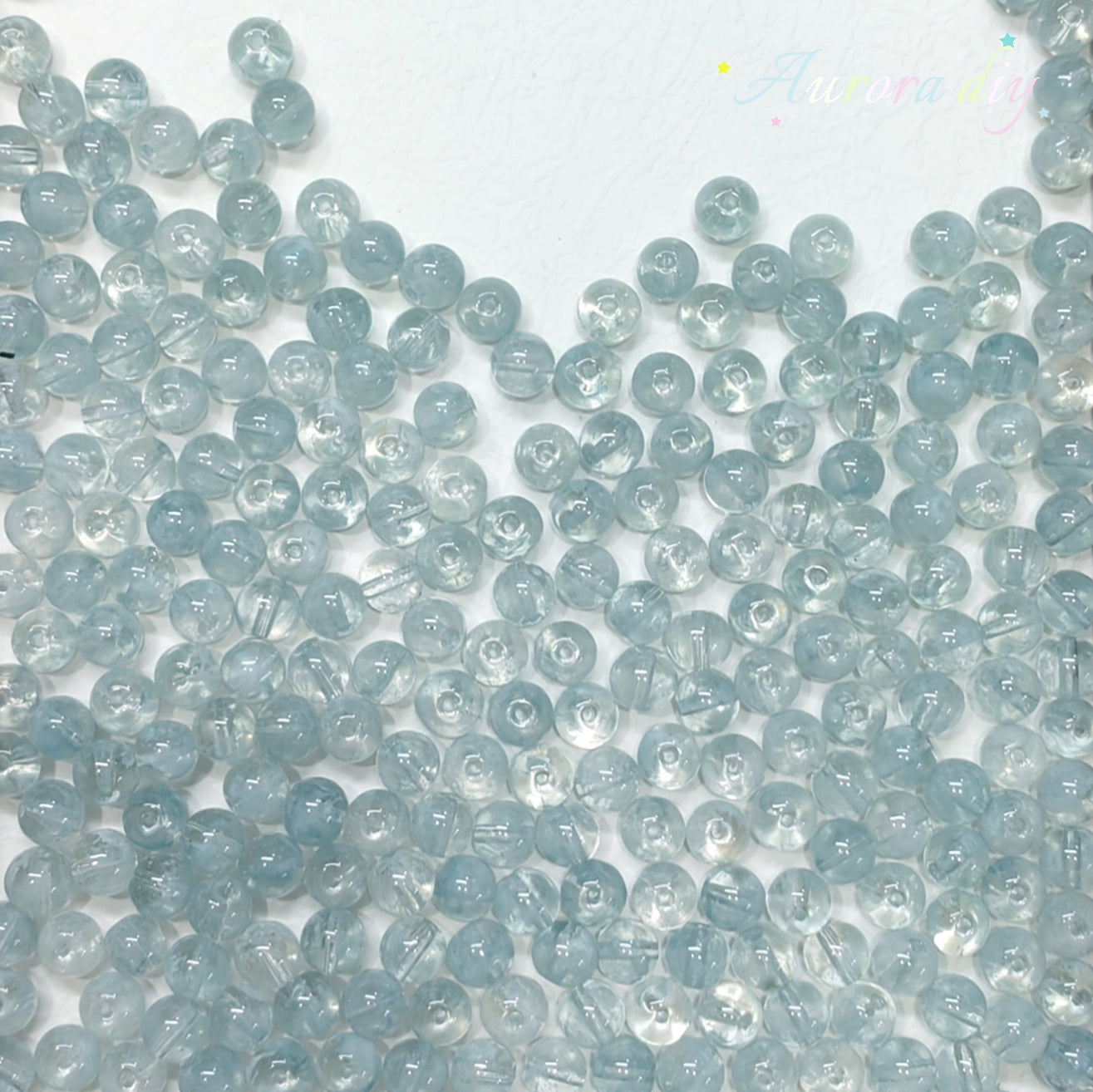 ✨【NEW】8mm Multicolor Wave‑Pattern Glass Round Beads For DIY Jewelry Making