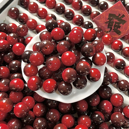[NEW] H66-11.5mm Burgundy Wine Ombre Round Bodhi|for Bracelet & Jewelry DIY making