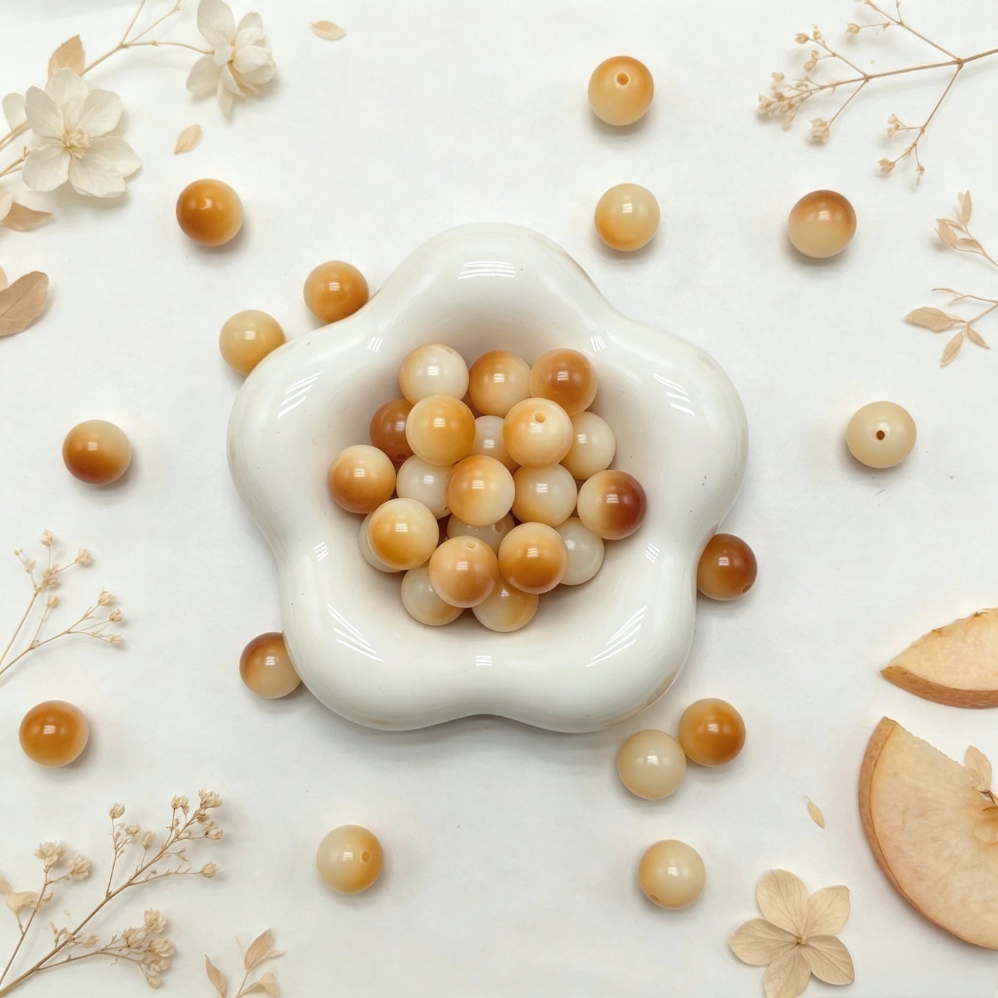 [NEW] H54-12mm Gradient Toasted Round Bodhi|for Bracelet & Jewelry DIY making