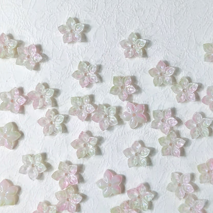 ⭐【NEW】Iridescent Bloom | Multicolor Five-Pointed Glass Flower Beads For DIY Jewelry Making