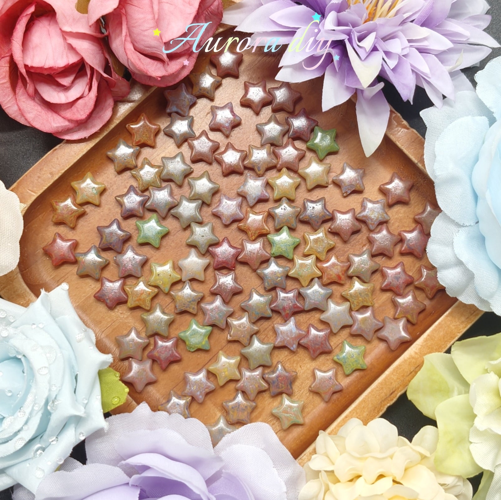 [NEW] Vintage Gold Inlay Czech Glass Beads