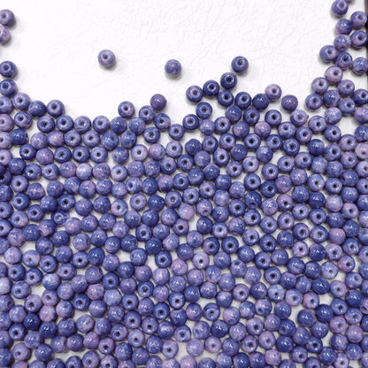 ✨【NEW】6mm Paint Splash Glass Bead Mix DIY Bracelet Making Supplies