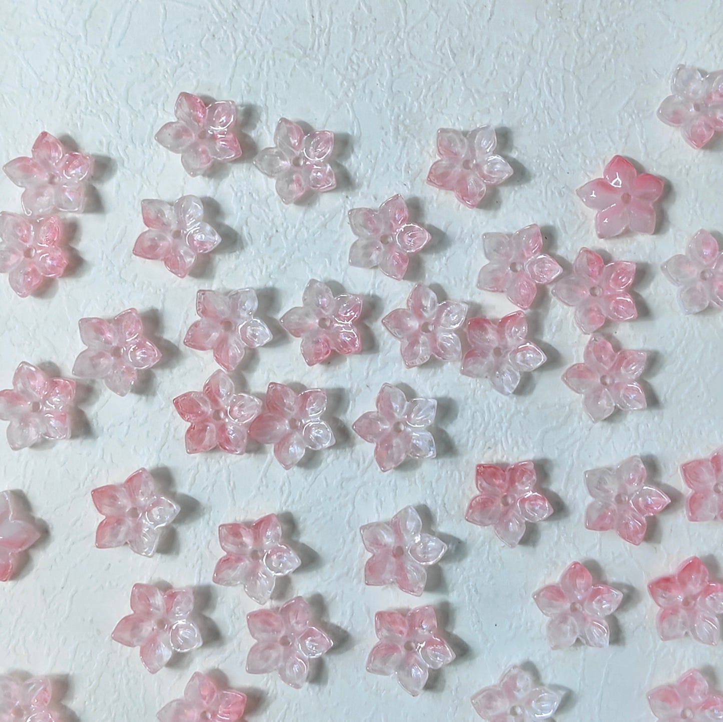 ⭐【NEW】Iridescent Bloom | Multicolor Five-Pointed Glass Flower Beads For DIY Jewelry Making