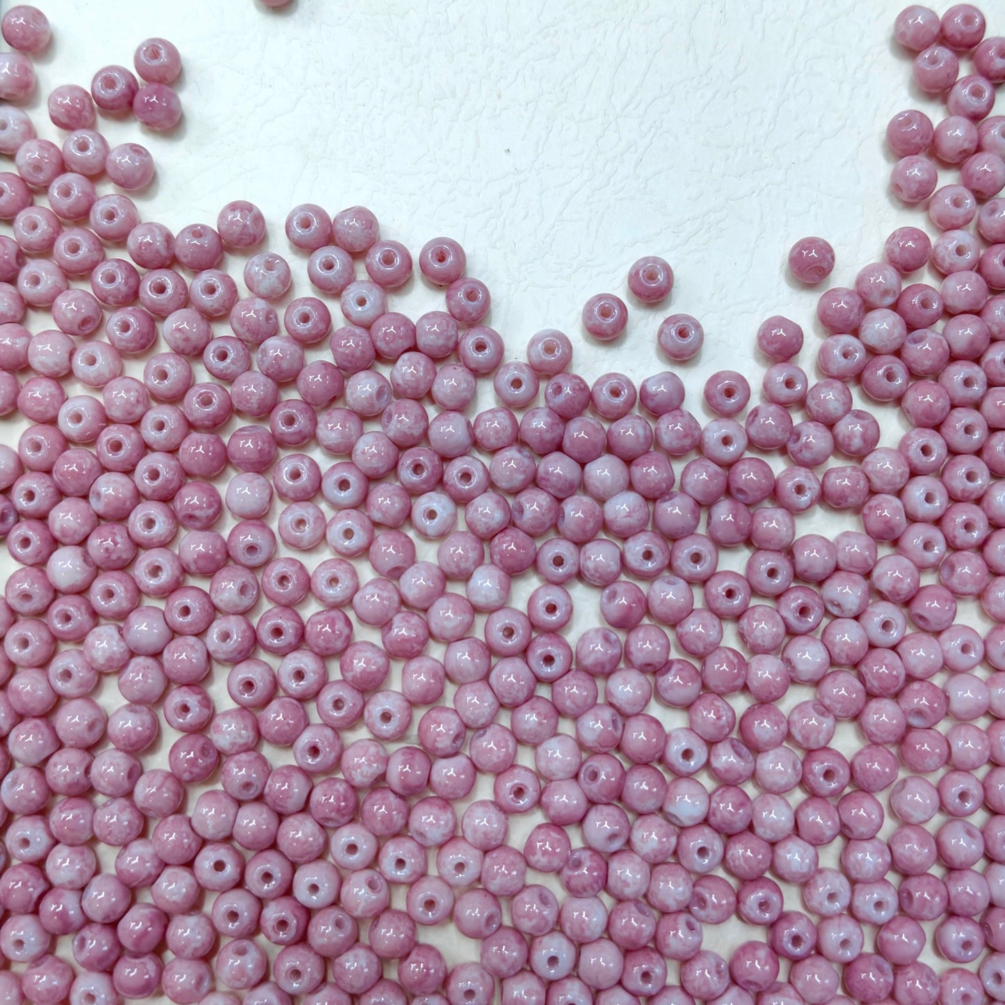 ✨【NEW】6mm Paint Splash Glass Bead Mix DIY Bracelet Making Supplies