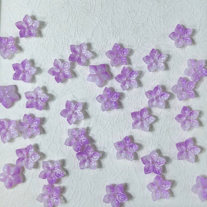 ⭐【NEW】Iridescent Bloom | Multicolor Five-Pointed Glass Flower Beads For DIY Jewelry Making