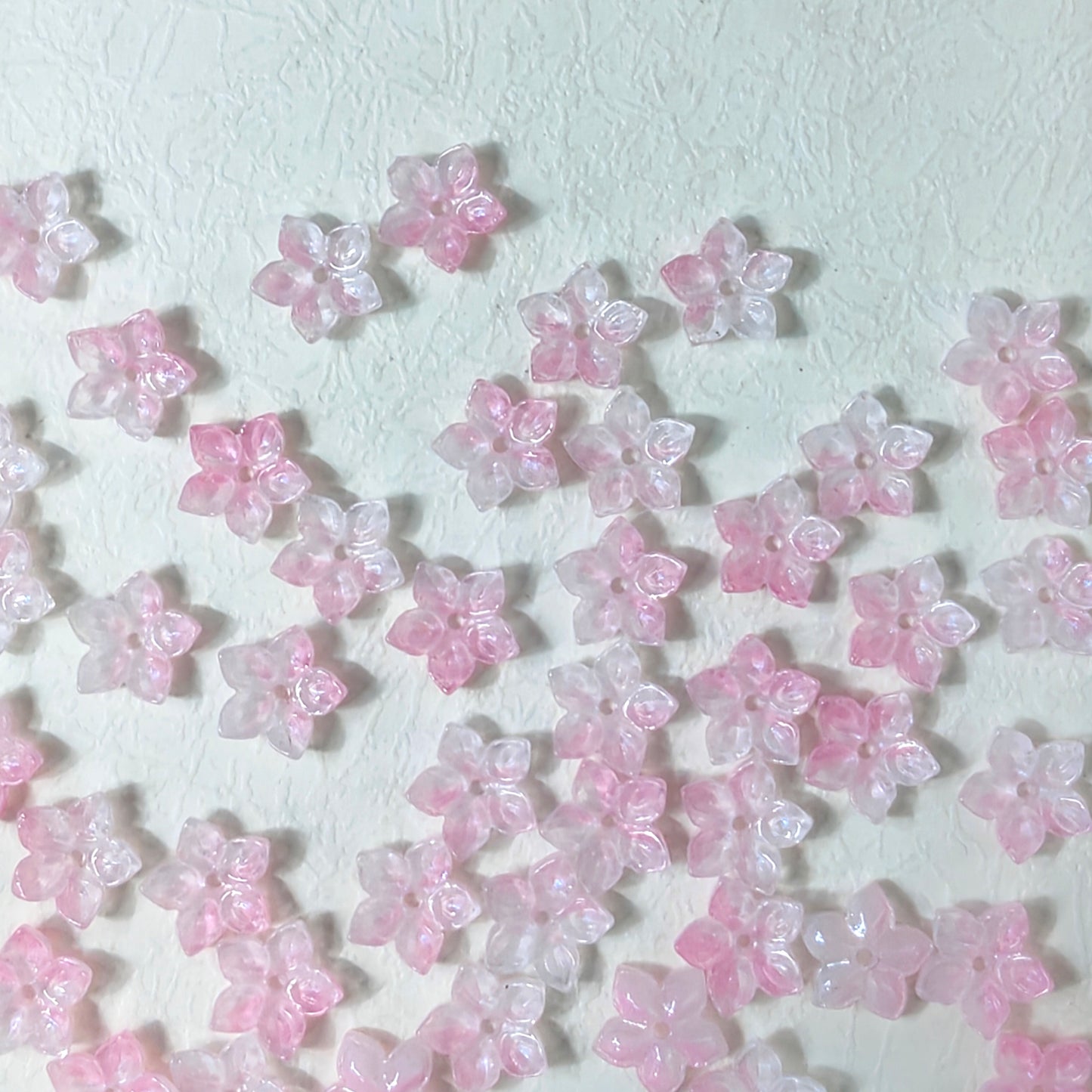 ⭐【NEW】Iridescent Bloom | Multicolor Five-Pointed Glass Flower Beads For DIY Jewelry Making