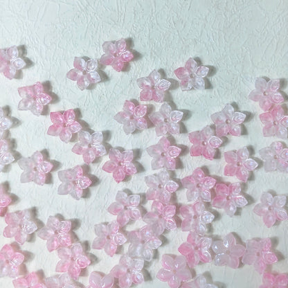 ⭐【NEW】Iridescent Bloom | Multicolor Five-Pointed Glass Flower Beads For DIY Jewelry Making