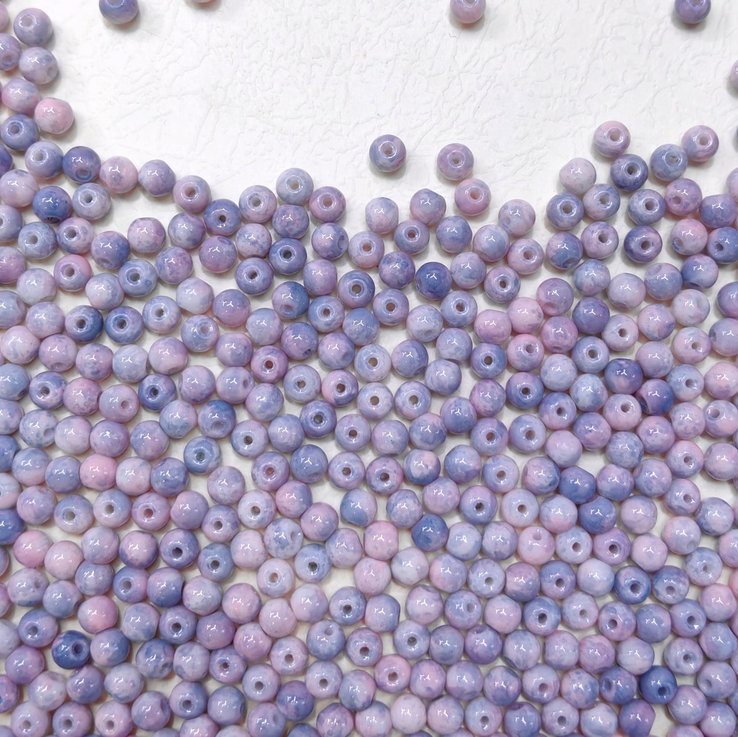 ✨【NEW】6mm Paint Splash Glass Bead Mix DIY Bracelet Making Supplies