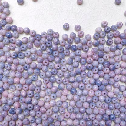 ✨【NEW】6mm Paint Splash Glass Bead Mix DIY Bracelet Making Supplies