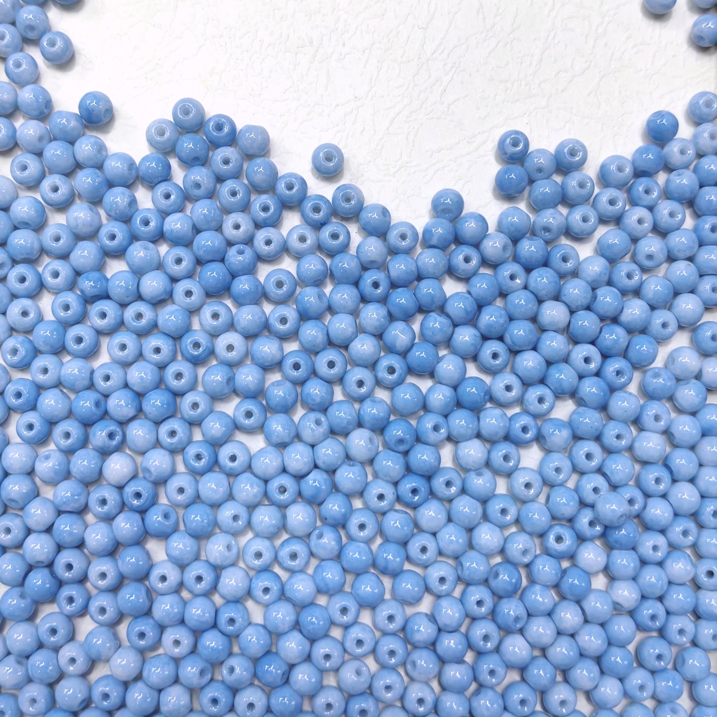 ✨【NEW】6mm Paint Splash Glass Bead Mix DIY Bracelet Making Supplies