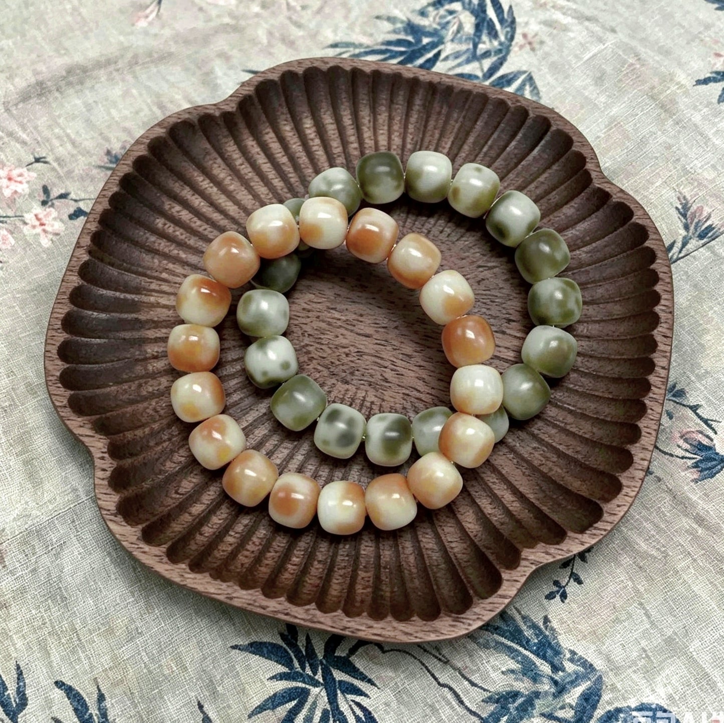 [NEW] K75-11.5*13mm Two-Tone Nebula Dapple Barrel Bodhi|for Bracelet & Jewelry DIY making