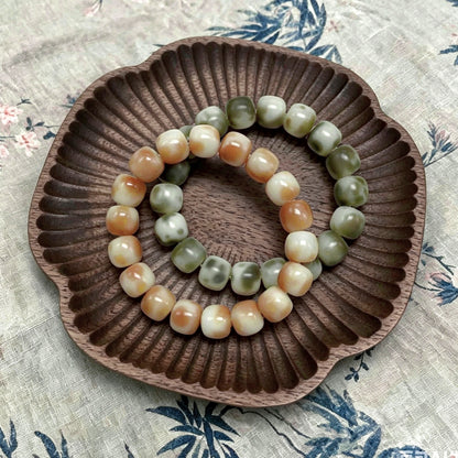 [NEW] K75-11.5*13mm Two-Tone Nebula Dapple Barrel Bodhi|for Bracelet & Jewelry DIY making