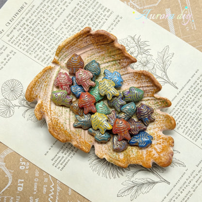 [NEW] Vintage Gold Inlay Czech Glass Beads