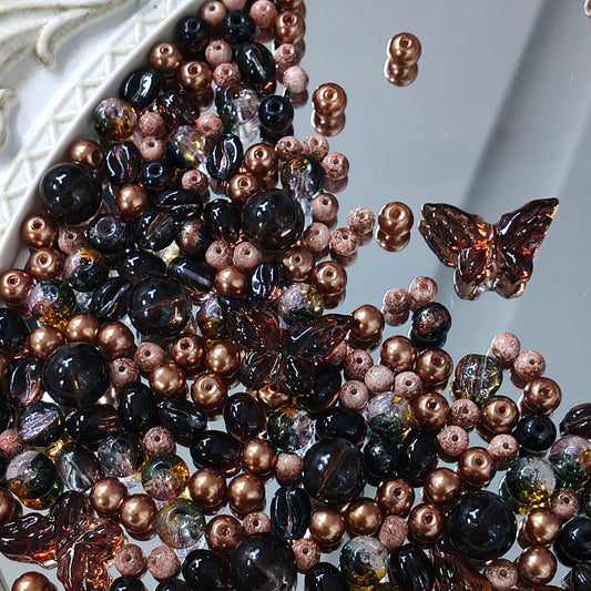 🤎【NEW】Mocha Dusk | Brown Tone Mixed Glass Beads For DIY Handmade Jewelry Making