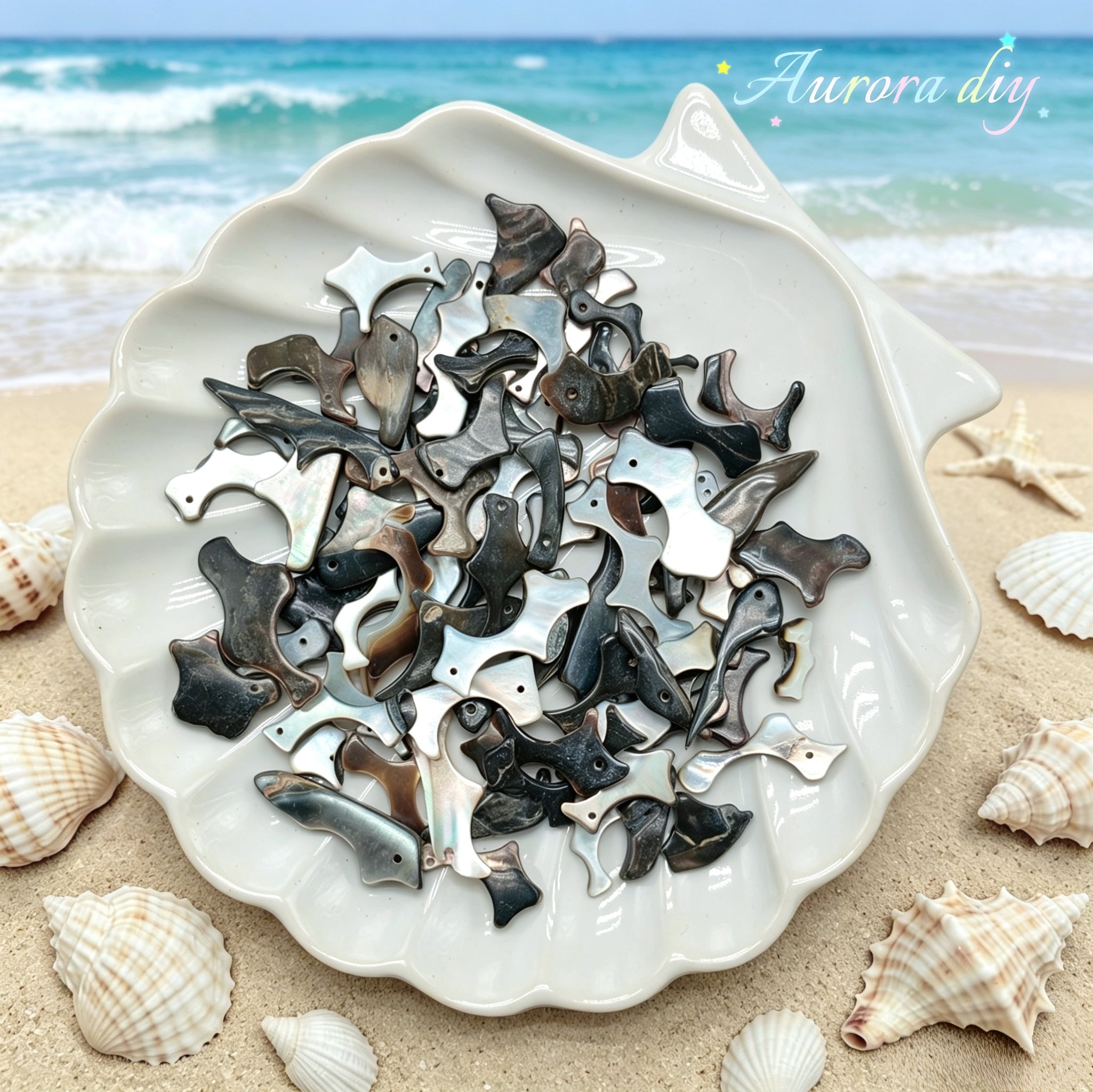 ✨【NEW】Iris Iridescent Mixed-Shape Mother-of-Pearl Shell Bulk DIY Craft Beads
