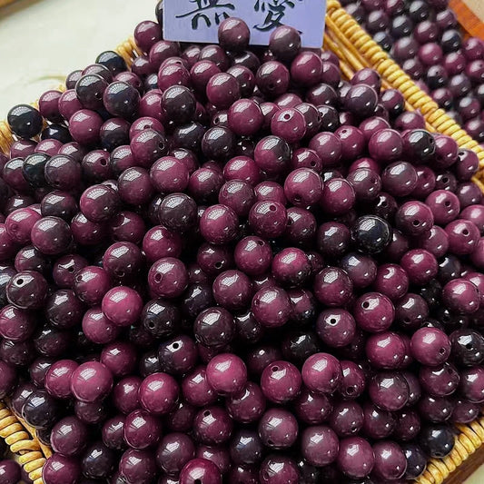 [B1G1] H38-11.5mm Dark Grape Purple Round Bodhi