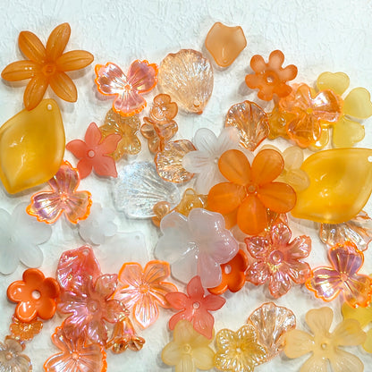 ✨【NEW】Petal Spectrum | Mixed Acrylic Flower Petal Charms For DIY Jewelry Making