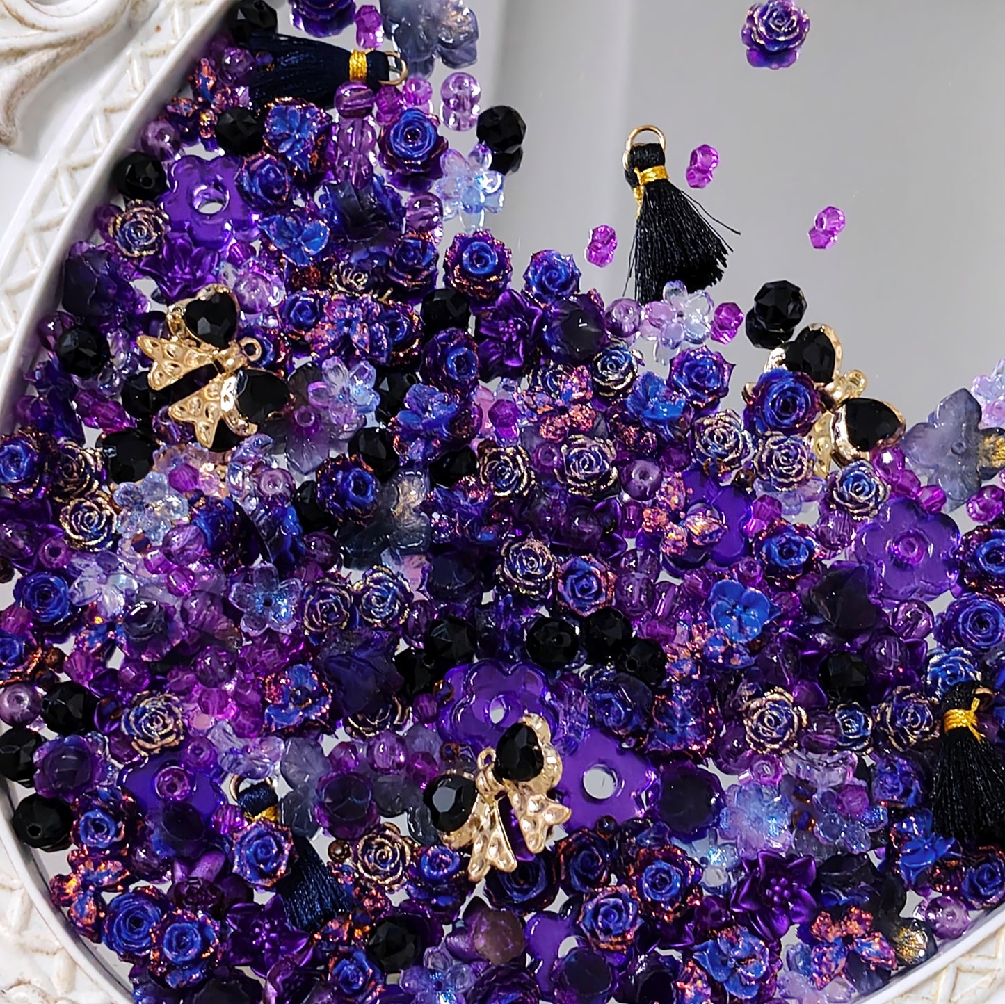 💜【NEW】Gothic BloomⅡ | Halloween Resin Soft Flower Set For DIY Handmade Jewelry