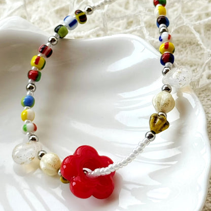 ✨【NEW】Hollow Flower | Large Hole Glass Flower Beads For DIY Handmade Jewelry Craft Supplies