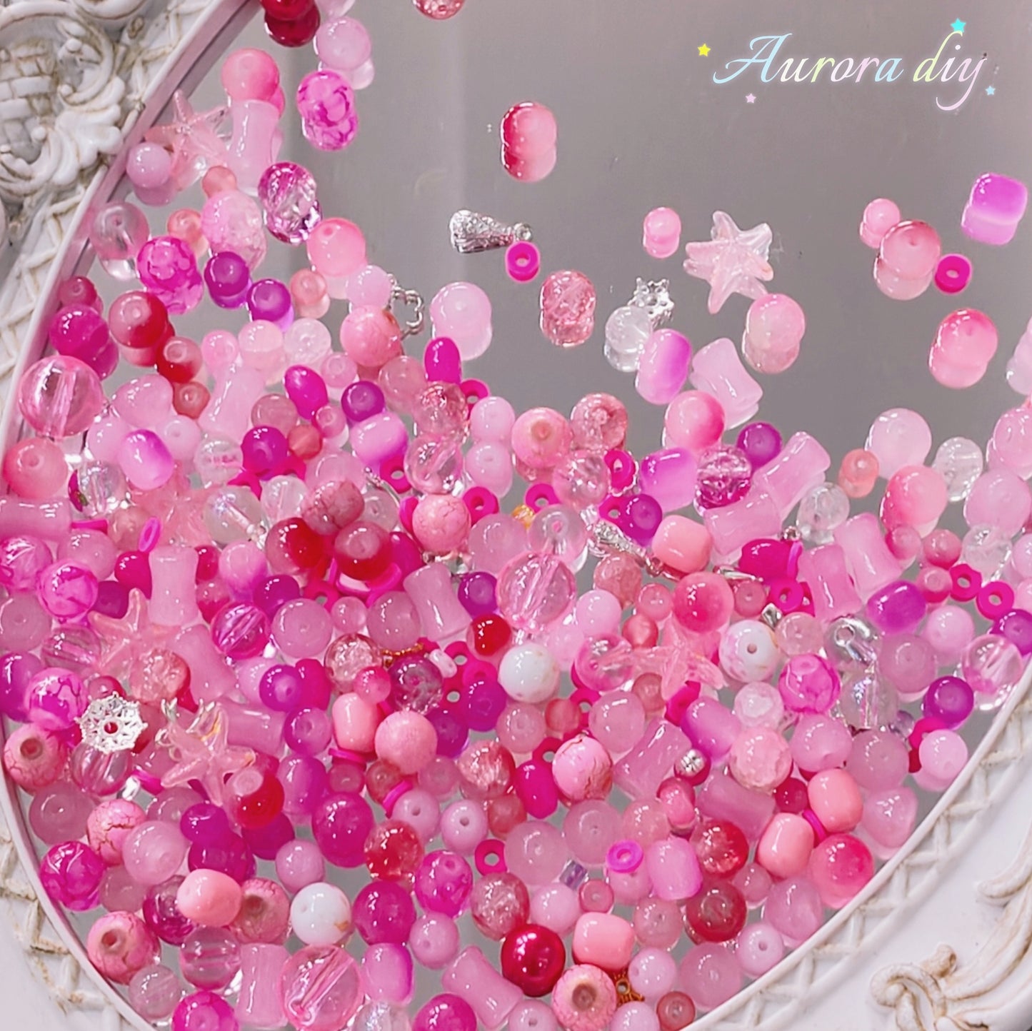【NEW|B5G1】Aesthetic Mixed Glass Beads Collection | Buy 5 Packs Get 1 Free, 250g Per Pack, New Colors Updated Regularly