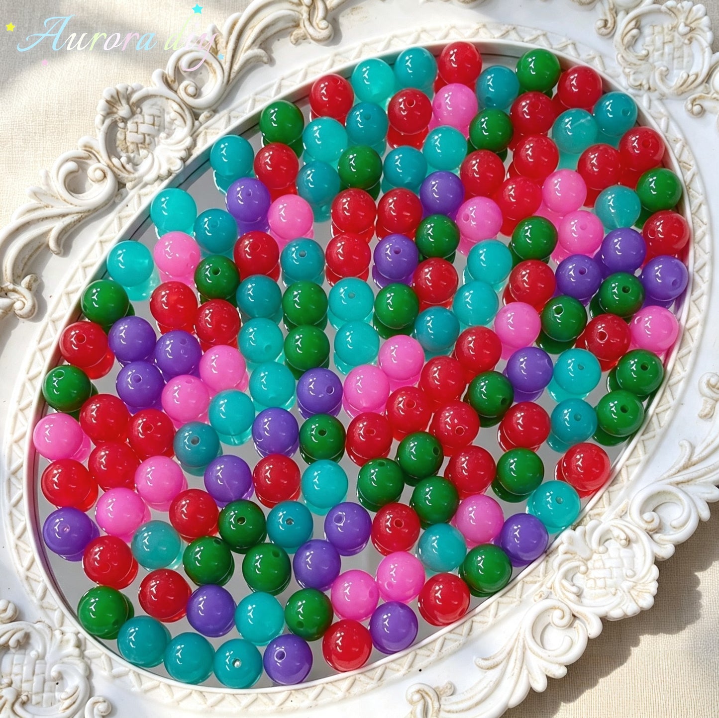 ✨【NEW】Jelly Globe | 15.5mm Multicolor Jelly Acrylic Round Supplies For DIY Handmade Jewelry