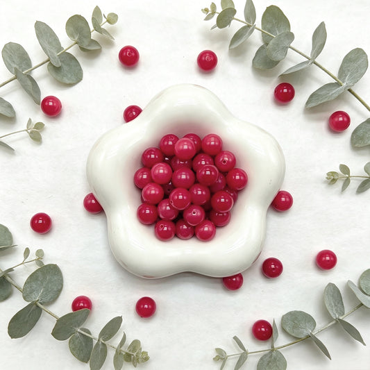 [NEW] H58-10mm Scarlet Berry Round Bodhi|for Bracelet & Jewelry DIY making