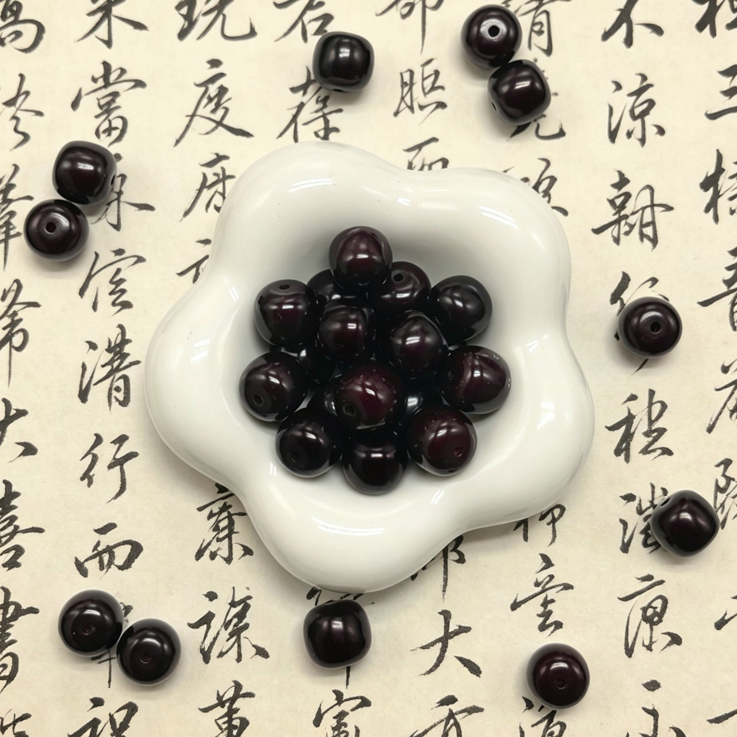 [NEW] K72-13*14mm Grape Noir Barrel Bodhi|for Bracelet & Jewelry DIY making