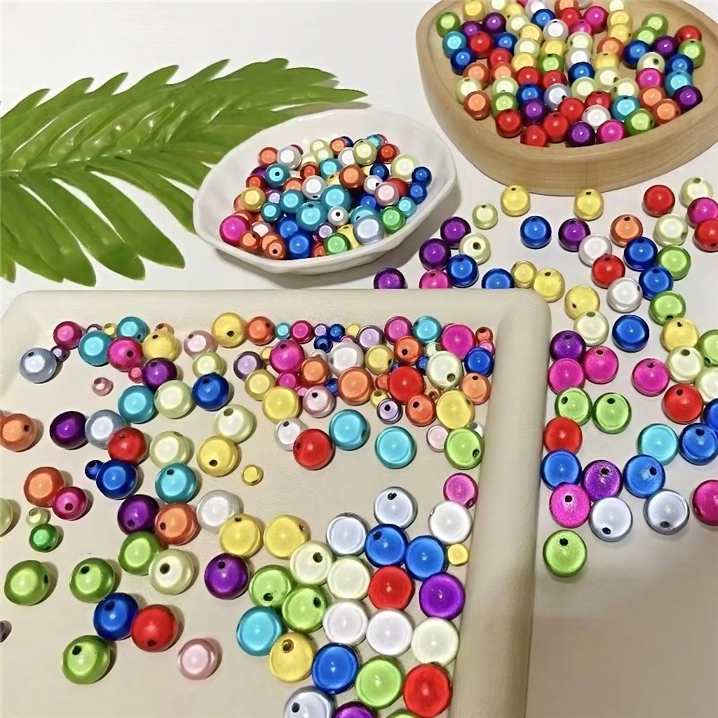 ✨【NEW】Lazer Shine | Iridescent Acrylic Round Beads, 10mm & 15.5mm For DIY Handmade Jewelry Craft