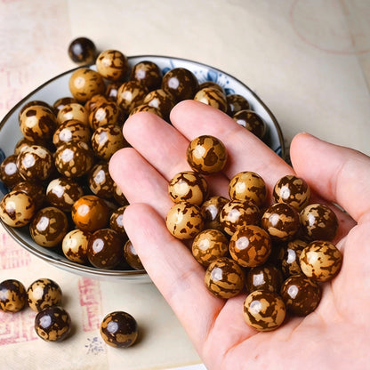 [NEW] H65-11.5mm Tiger Pattern Round Bodhi|for Bracelet & Jewelry DIY making