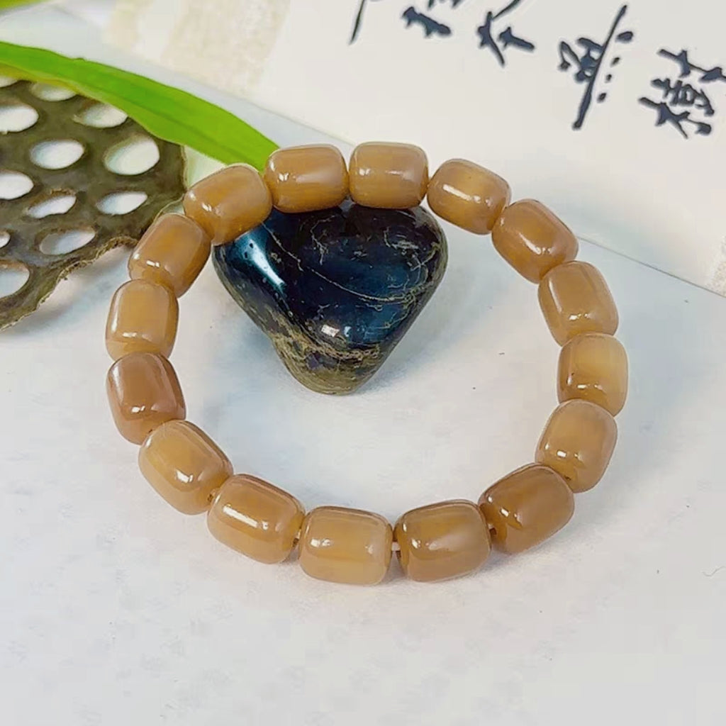 Bodhi-Milk Coffee Capsule | Loose Beads for DIY Bracelet Making