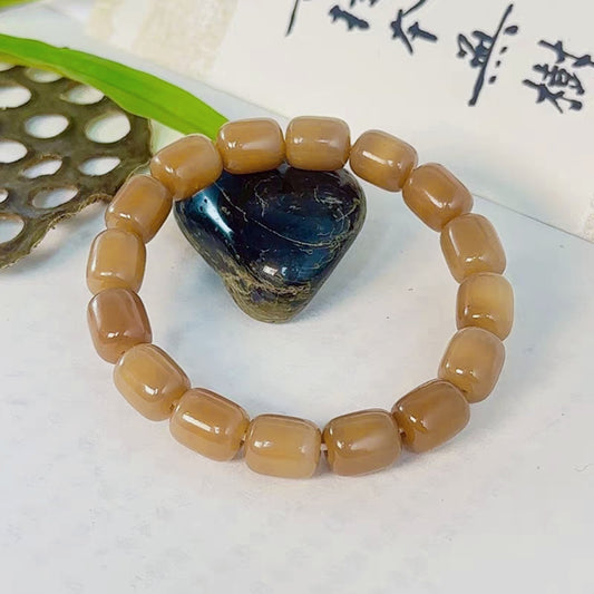 Bodhi-Milk Coffee Capsule | Loose Beads for DIY Bracelet Making
